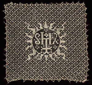 Kalkslöja med Kristi monogram, 1500-tal. av Unbekannt