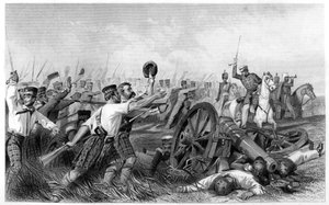 Highlanders anklagelse före Cawnpore, under general Havelock, 1857, c1860 av Unbekannt