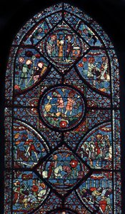 Charlemagne Window, Cathedral of Chartres, Frankrike, c1225 av Unbekannt
