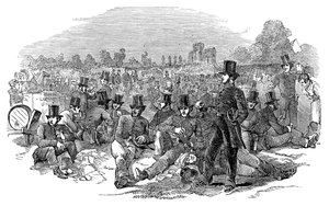 Chartist Agitation, polisstyrkan på Bonners Fields, 1848, 1900 av Unbekannt