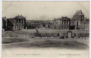 Chateau de Versailles: utsikt över fasaden - Vykort sent 1800-talet - början av 1900-talet av Unbekannt