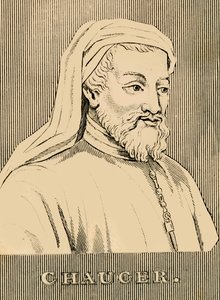 Chaucer, 1343-1400, 1830. av Unbekannt