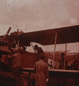 Kontroll av flygplan med piloten, 1916 av Unbekannt