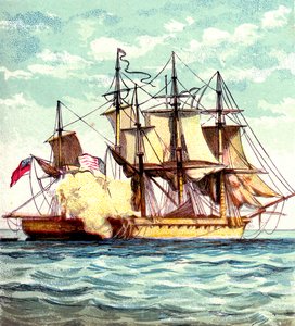 Chesapeake och Shannon, 1812 c1850-talet av Unbekannt