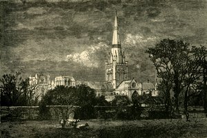 Chichester Cathedral, från söder, 1898. av Unbekannt