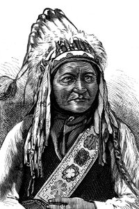Chief Sitting Bull, indian, 1800-talet av Unbekannt