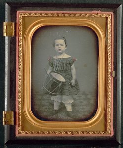 Barn med trumma, 1850-tal. av Unbekannt