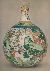 Kinesisk porslinsflaska i emalj Famille Verte. Period av KAng His, 1662-1722, 1928 av Unbekannt