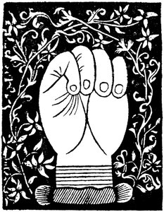 Chiromancy: Lines of the closed hand från Andre Corvo LArt de Chyromance Lyons c1545 av Unbekannt