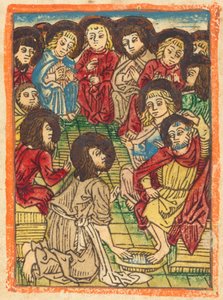 Kristus tvättar apostlarnas fötter, ca. 1480. av Unbekannt