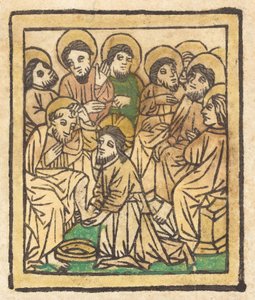 Kristus tvättar apostlarnas fötter, ca. 1490. av Unbekannt