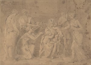Kristus och barnen, 1600-talet. av Unbekannt