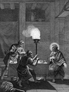 Kristus och de två lärjungarna i Emmaus, 1814 av Unbekannt