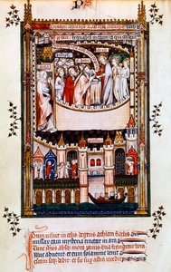 Kristus ger nattvarden till St Denis, 1317 av Unbekannt