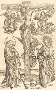Kristus på korset med änglar, 14901500. av Unbekannt