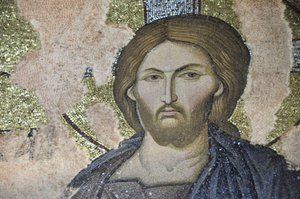 Kristus pantokrator (i ära) fresk från 1000-talet av Saint Saviour i Chora-kyrkan (Kariye Camii), Istanbul, Turkiet av Unbekannt