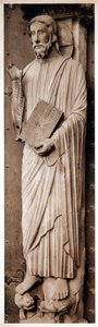 Kristusundervisning, Cathedral of Chartres, Frankrike, 1200-talet av Unbekannt