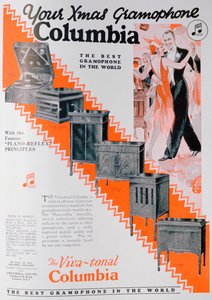 Julannons för Columbia Grammofoner, 1929 av Unbekannt