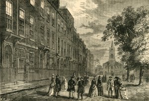 Church Row, Hampstead, 1750, c1876. av Unbekannt