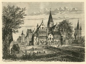 Kyrka och tempeltornet, Paris, 1890. av Unbekannt