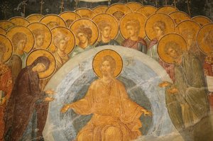 Kyrkan St. Frälsaren av Chora. Sista domen Istanbul Turquie av Unbekannt
