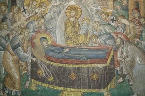 Kyrkan St. Frälsaren av Chora. The Dormition of the Virgin Istanbul Turquie av Unbekannt