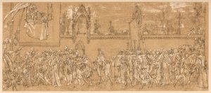 Cimabues hyllade Madonna bärs i procession..., 1853-1855 c 1880-1882 av Unbekannt