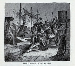 Cinna dödad av sina egna soldater, 1882 av Unbekannt