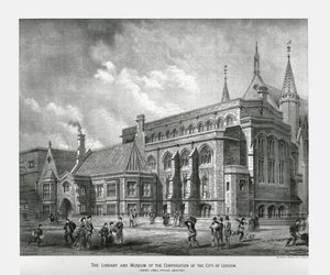 City of Londons bibliotek och museum, 1886 av Unbekannt