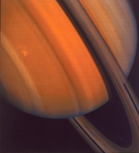 Närbild på Saturnus ringar, 1981 av Unbekannt