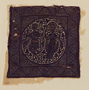 Tygfragment med Venus och Aeneas av Unbekannt