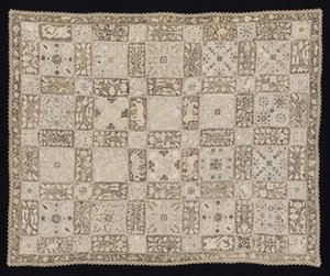Tyg med enhörningar, drakar, andra djur och blommönster, 1800-talet. av Unbekannt