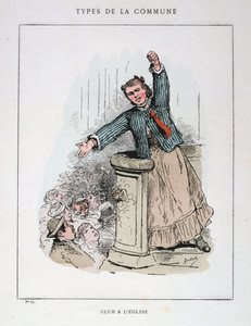 Klubb i kyrkan, Paris kommun, 1871. av Unbekannt