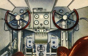 Cockpit ombord på Dornier-flygbåten, 1920-talet, 1932. av Unbekannt