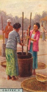Coffee, 3. Hulling the Beans, Java, 1928 av Unbekannt