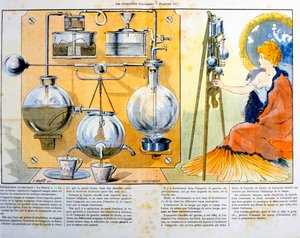 Kaffe- eller temaskin uppvärmd av en liten spritlampa, 1900 av Unbekannt
