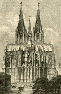Kölnerdomen, från öster, 1890. av Unbekannt