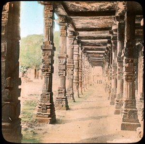 Colonnade, Delhi, Indien, sent 1800-tal eller tidigt 1900-tal av Unbekannt