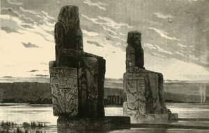 Kolossala stauer i Thebe, 1890. av Unbekannt