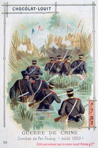 Strid vid Pei-Tsang, Kina, Boxer Rebellion, augusti 1900 av Unbekannt