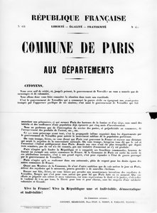 Commune de Paris, från franska politiska affischer från Pariskommunen, maj 1871 av Unbekannt