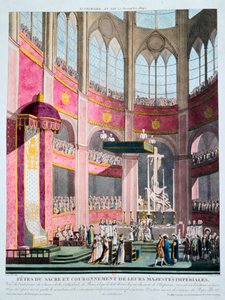 Invigning av Napoleon och kröning av Josephine av påven Pius VII, 2 december 1804 av Unbekannt
