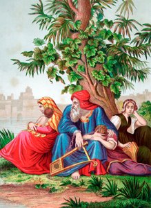 Judarnas beständighet i fångenskap i Babylon, 600-talet f.Kr. c1860 av Unbekannt