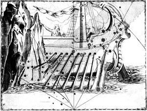 Konstellationen Argo Navis, 1723 av Unbekannt