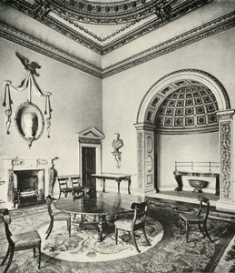 Kontrasterade interiörer: Palladian - The Dining-Room, Holkham, Norfolk, av William Kent, med Regency av Unbekannt