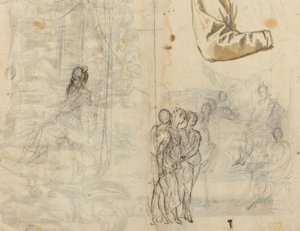 Kopia efter en historisk målning från Paolo Veroneses krets [recto], 1500-talet. av Unbekannt