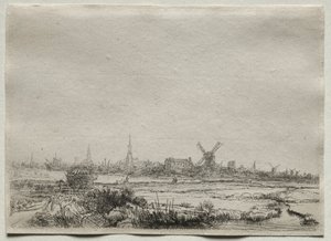 Kopia av Vy över Amsterdam från nordväst, 1700-talet. av Unbekannt