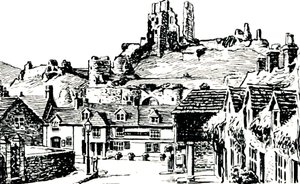 Corfe Village, 1929 av Unbekannt
