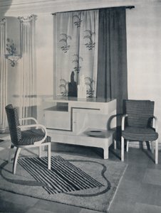 Hörn av ett rum designat av Hayes Marshall för Fortnum & Mason Ltd., London, 1936 av Unbekannt