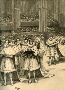 Kröning av kung William IV: den kungliga processionen, Westminster Abbey, London, 1830 c1890. av Unbekannt